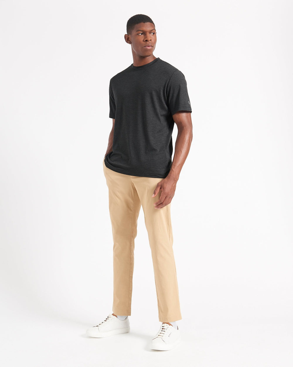 T-Shirt Ben Sherman Performance Stretch Marl Noir | XJP-54051725